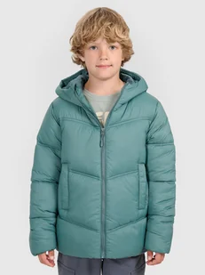 4F Kurtka puchowa z wypełnieniem syntetycznym chłopięca - zielona 122 (6-7 lat) - Kurtki i kamizelki sportowe męskie - miniaturka - grafika 1