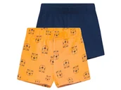 Spodenki dla niemowląt - Lupilu Spodenki niemowlęce z bawełny 2 pary Granatowy-pomarańczowy 62/68 - miniaturka - grafika 1