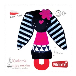 Hencz Toys Króliczka piszczek z gryzakiem 957 - Gryzaki dla dzieci - miniaturka - grafika 1