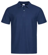 Koszulki męskie - Granatowa Bawełniana Koszulka POLO -STEDMAN- Męska, Krótki Rękaw, z Kołnierzykiem, Casualowa - Stedman - miniaturka - grafika 1
