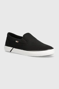 Tommy Hilfiger tenisówki VULC CANVAS damskie kolor czarny FW0FW08065 - Trampki damskie - miniaturka - grafika 1