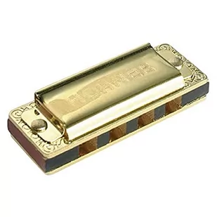 Mini Harmoniki - HOHNER Little Lady Diatonic Harmonijka - ZŁOTA Z NASZYJNIKIEM - Instrumenty dęte - miniaturka - grafika 1
