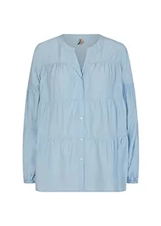 Bluzki damskie - Soya Concept Damska bluzka typu sc-pelikan z guzikami tunika, Kaszmirowy niebieski, XS - grafika 1