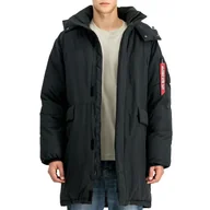 Kurtki męskie - Kurtka Alpha Industries Puffer Parka 14812403 - czarna - miniaturka - grafika 1