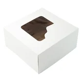 Opakowania gastronomiczne - Pudełko cukiernicze z oknem 28x28x13 Hersta 50sz $ - miniaturka - grafika 1