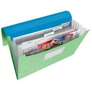 Teczka z przegródkami Leitz Urban Chic, PP, A4, mieści 250 kartek, zielona 39970050 - Segregatory - miniaturka - grafika 2