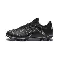 Piłka nożna - PUMA Buty piłkarskie dla dzieci unisex Future Play Fg/Ag Jr, Puma Black Puma Silver, 38.5 EU - miniaturka - grafika 1