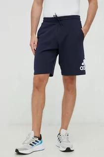 Spodenki męskie - Adidas szorty bawełniane męskie kolor granatowy - adidas - grafika 1