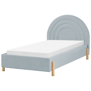 Łóżka - Łóżko welurowe 90 x 200 cm jasnoniebieskie ANET - miniaturka - grafika 1