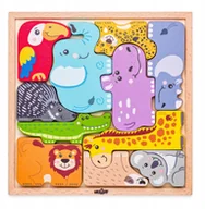 Układanki dla dzieci - Puzzle kształtów - Zwierzęta 91995 Woody - miniaturka - grafika 1