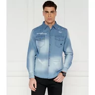 Koszule męskie - Richmond X Jeansowa koszula NIKIA | Regular Fit - miniaturka - grafika 1