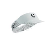 Czapki i chusty sportowe damskie - COMPRESSPORT Daszek biegowy PRO RACING VISOR white - miniaturka - grafika 1