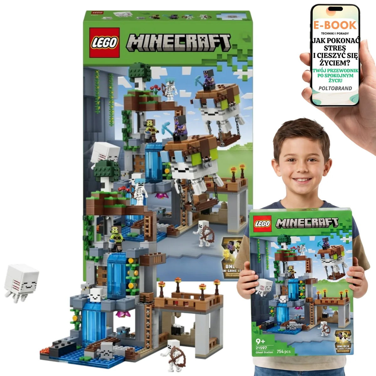 LEGO Minecraft 21597 Stacja Ghasta 754 Elementy Prezent Dla Chłopca