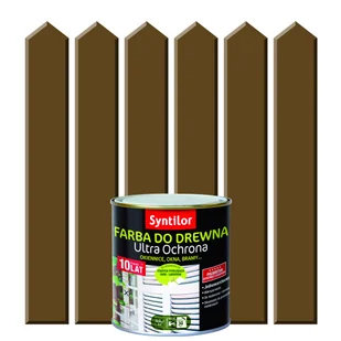 Syntilor Farba do drewna ULTRA OCHRONA 0.5 l Kasztanowy - Farby zewnętrzne - miniaturka - grafika 1