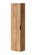 Szafki łazienkowe - WISZĄCY Słupek Łazienkowy Wysoki DĄB WOTAN 140 cm Szafka RYFLOWANY FRONT 3 kolory uchwytów - miniaturka - grafika 1