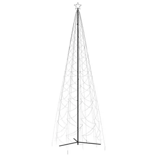 vidaXL Choinka stożkowa, 1400 ciepłych białych LED, 160x500 cm - Choinki - miniaturka - grafika 3