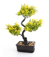 Sztuczne kwiaty - Bonsai Sztuczne Drzewko żółte listki - miniaturka - grafika 1