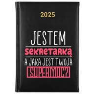 Notesy i bloczki - KALENDARZ DZIENNY CZARNY A5 2025 TRMINARZ PREZENT DLA SEKRETARKI WZORY - miniaturka - grafika 1