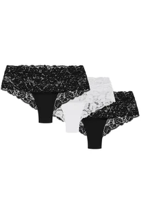 Wol-Bar Nova 3-pak czarny-czarny-biały XL Majtki szorty - Majtki damskie - miniaturka - grafika 1