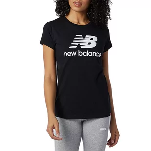 Koszulka New Balance WT91546BK - czarna - Koszulki i topy damskie - miniaturka - grafika 1