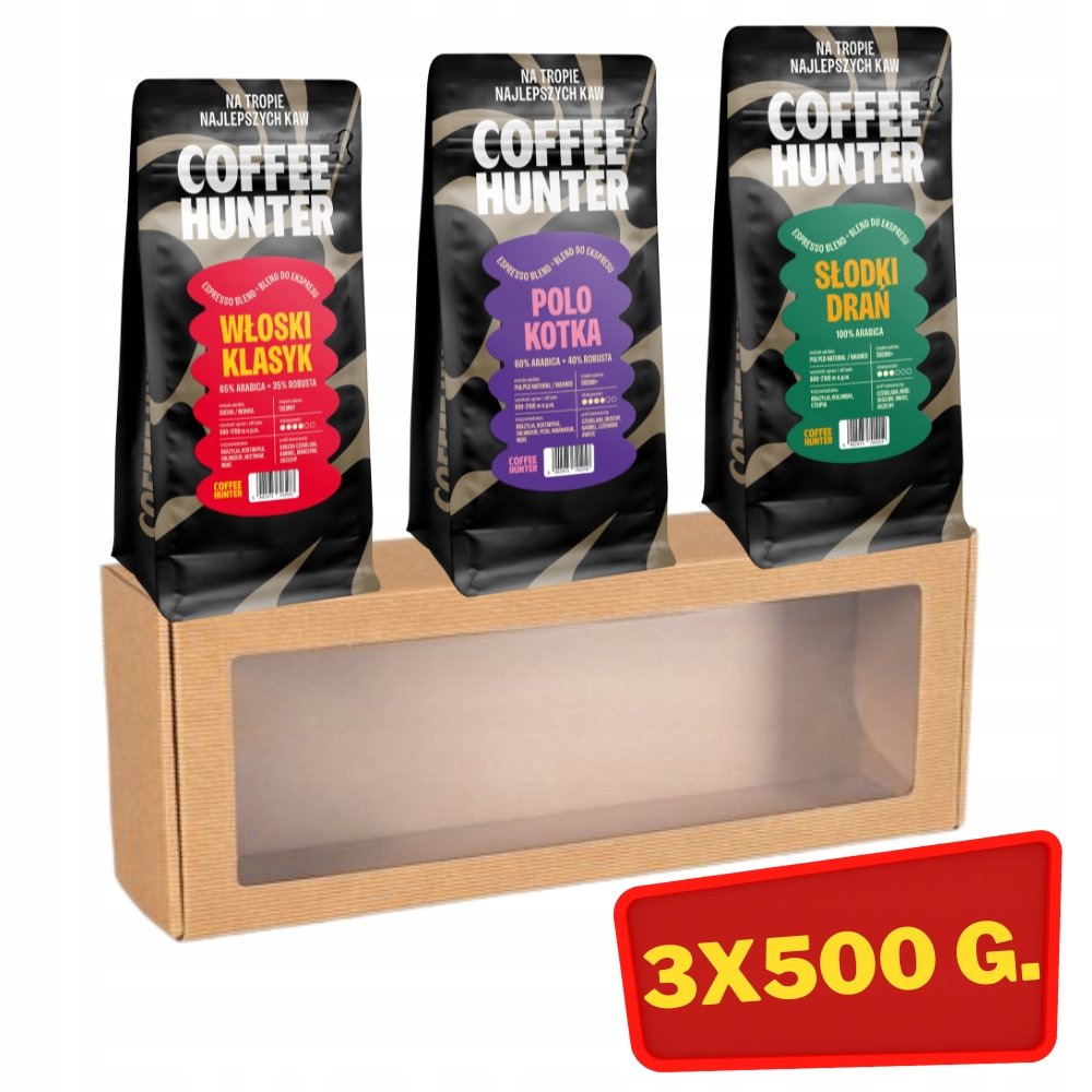 Zestaw Prezentowy Kaw Blends 3 X 500 g Kawa Ziarnista