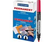 Markery permanentne - Centropen marker czerwony permanentny okrągła końcówka 2,5mm 585660104 - miniaturka - grafika 1