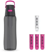 Zabawki AGD - Butelka Filtrująca Dafi SOLID 0,7 Flamingowa Zbiornik Czarny 4 Filtry - miniaturka - grafika 1