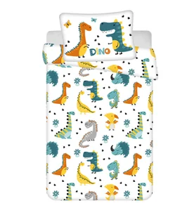 Pościel 100x135 Dinozaury koloowa poszewka 40x60 August - Pościel dla dzieci - miniaturka - grafika 1