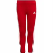 Legginsy - Legginsy dla dzieci adidas Essentials 3-Stripes czerwone HF1898 116cm - miniaturka - grafika 1