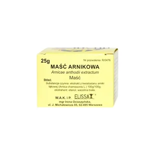 ELISSA W.A.K. I P. ELISSA W.A.K I P MAŚĆ ARNIKOWA 25g 3123701 - Żele i maści lecznicze - miniaturka - grafika 1