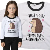 Piżamy dla dziewczynek - Piżama dziecięca Dziewczyna Która Kocha Jeże 86/92 - VoloDonum - miniaturka - grafika 1