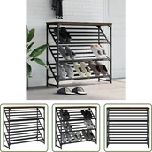 Szafki na buty - The Living Store Stojak na buty brązowy dąb 90x30x85 cm materiał drewnopochodny - miniaturka - grafika 1