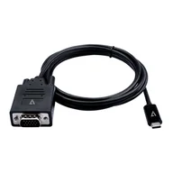 Adaptery i przejściówki - V7 V7UCVGA-2M adapter kablowy VGA (D-Sub) USB Type-C Czarny - miniaturka - grafika 1