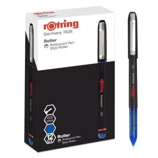Pióro kulkowe 0.5mm niebieskie (12szt) - Rotring - Pióra kulkowe - miniaturka - grafika 1