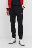 Spodnie męskie - Superdry spodnie dresowe kolor czarny z nadrukiem - miniaturka - grafika 1