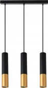Lampy sufitowe - Lampa wisząca Cleoni Tuba wisząca GU10 lampa LED - x3, czarno złota, 1m - miniaturka - grafika 1