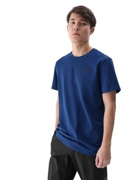 Koszulka Męska 4F Sportowa T-shirt Basic Bawełna Gładki Na Co Dzień XXL