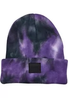 Czapki dla dzieci - Urban Classics Dziecięca czapka unisex Tie Dye Kids Beanie Hat, batik, szeroka koperta, dostępna w 3 rozmiarach S/M do L/XL, ultrafioletowy/ciemnoszary, L-XL - miniaturka - grafika 1