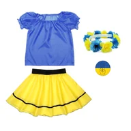 Dresy i komplety dla dziewczynek - ZESTAW UKRAINA NIEBIESKO-ŻÓŁTY 116-128 4el - miniaturka - grafika 1