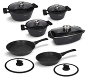 Zestawy garnków i patelni - Zestaw garnków, patelni, pokrywek i brytfanna 12 el. Black Stone Zwieger - miniaturka - grafika 1