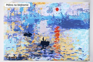 Impresja, wschód słońca, Claude Monet, panorama, arcydzieło, malowanie po numerach, blejtram - Malowanie po numerach - miniaturka - grafika 1