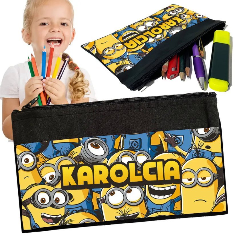 Personalizowany Piórnik MINIONKI GRU - Saszetka Nadruk imienia Prezent