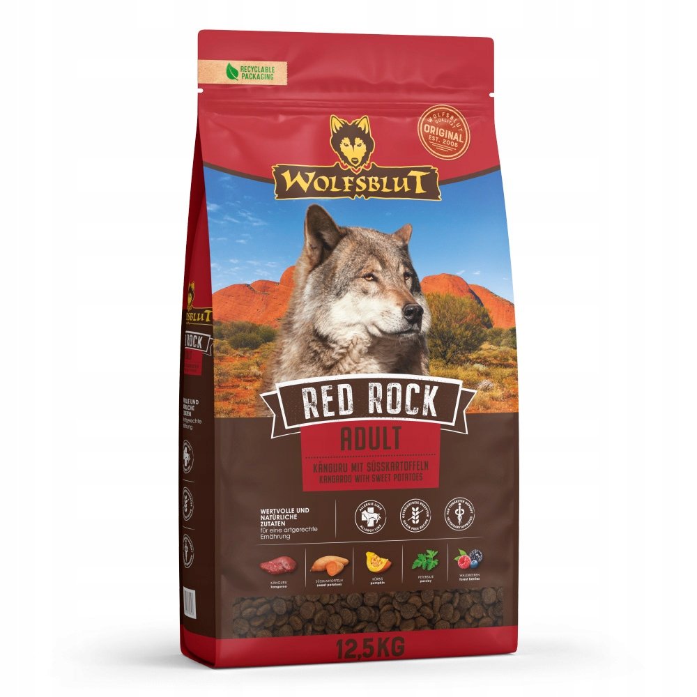Wolfsblut Dog Red Rock kangur i bataty 12,5kg