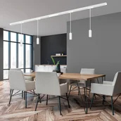 Lampy pozostałe - Briloner System szynowy LED HV-LED Rail, wiszący, biały, 4-punktowy, długość 1,5 m - miniaturka - grafika 1