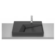 Umywalki - ROCA A32727608B HORIZON Umywalka nablatowa GEOMETRIC 60x42 cm z otworem na bateri? CZARNY MAT - miniaturka - grafika 1