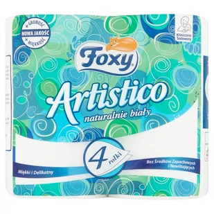 Foxy Papier toaletowy Foxy Artistico naturalnie biały (4 rolki) - Papier toaletowy - miniaturka - grafika 1