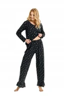 Piżamy damskie - TARO PIŻAMA DAMSKA DŁUGA MINA 3440 L GRANATOWY - miniaturka - grafika 1