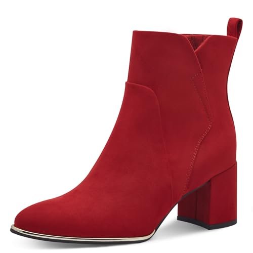 MARCO TOZZI Damskie botki 2-25095-41 Modne buty, Ciemnoczerwony, 39 EU, Ciemnoczerwony, 39 EU