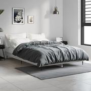 Łóżka - vidaXL Rama łóżka, szary dąb sonoma, 120x190cm materiał drewnopochodny - miniaturka - grafika 1