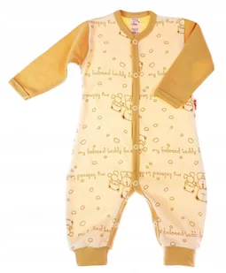 PAJAC długi rękaw rampers , Misie BEŻ 98 KLEKLE - Pajacyki dla niemowląt - miniaturka - grafika 1